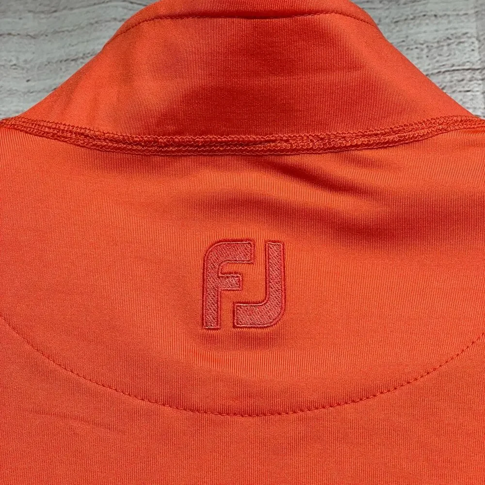 FootJoy FJ Golf Women's Jacket Windbreaker Size S Orange Nylon Activewear